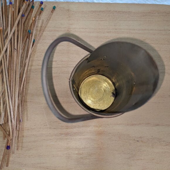 Vintage Copper & Brass Match Holder with Striker - Picture 7 of 8